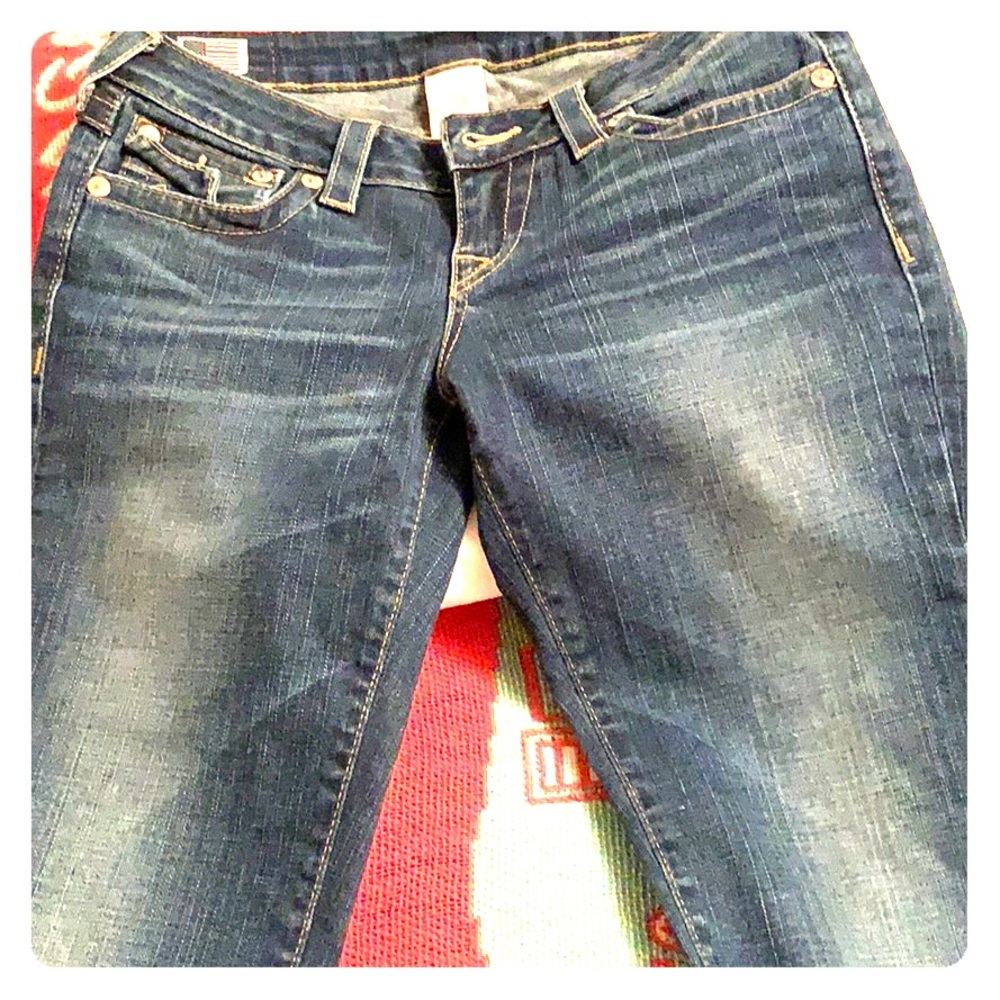 True Religion Billy Jeans 29 Low Rise Straight EUC